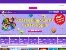 Tablet Screenshot of luckypantsbingo.com